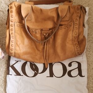 Kooba Tan Leather Tote Bag